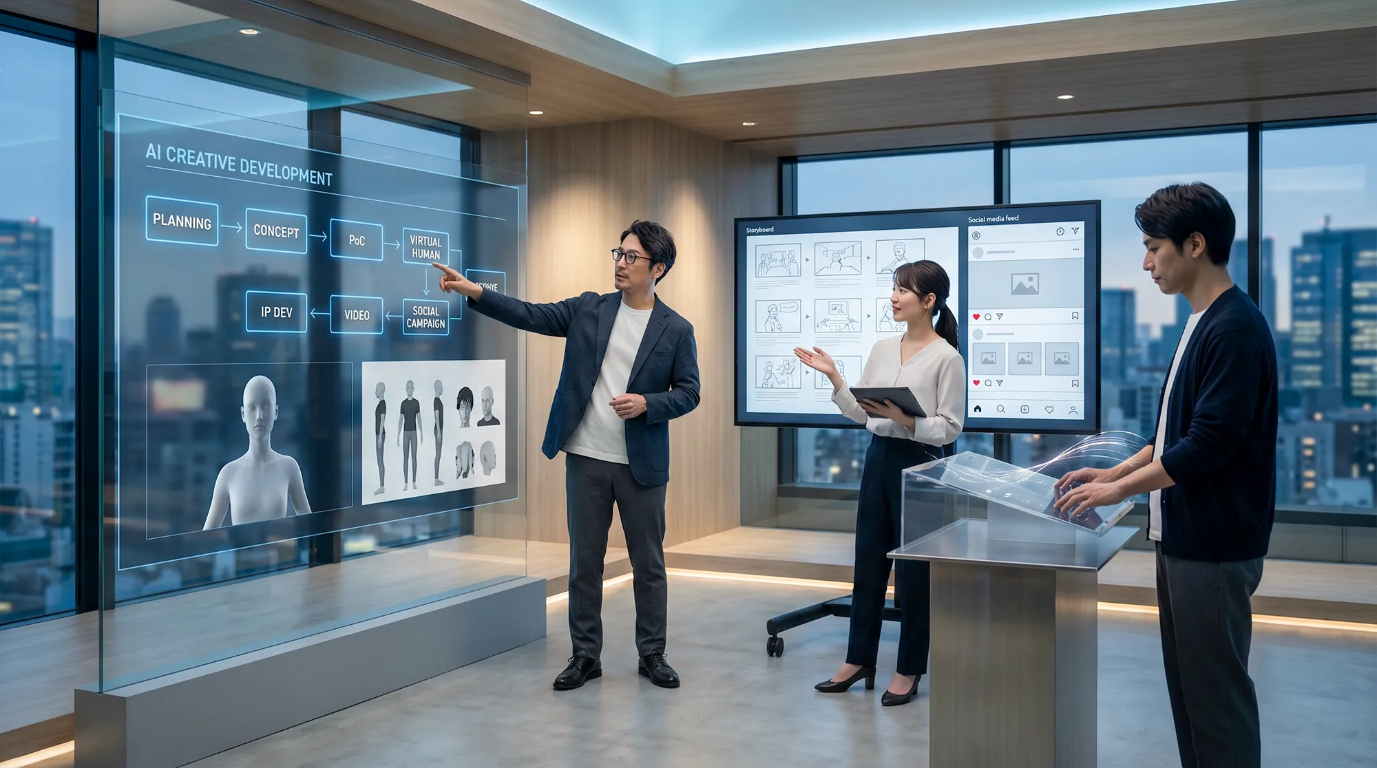 AIクリエイティブコンテンツ開発支援 | PoC・IP開発・動画制作・SNS展開まで対応